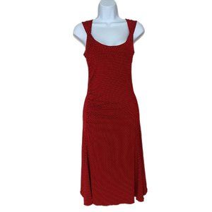 TOGS SOHO Women's Red Polka Dot Scoop Neck Bodycon Dress Made In Italy Small